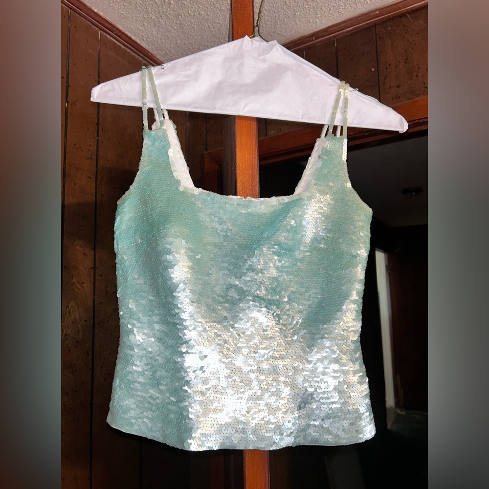 COPY - Alyce Paris Designs 2 Piece Sea Foam Green Sequin Prom Dress